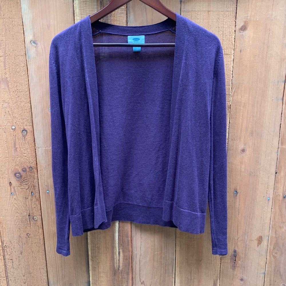 Simple purple cardigan